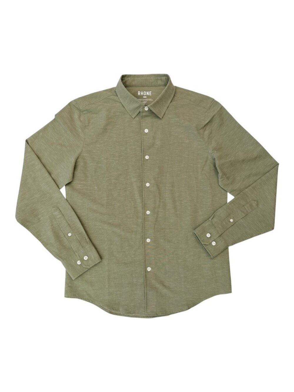 Rhone Men's Green Slim Fit Long Sleeve Button Down Shirt Size Small